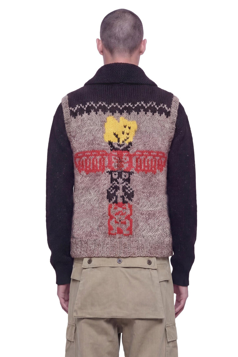 Hand Knit Peckish Totem Pole Vest