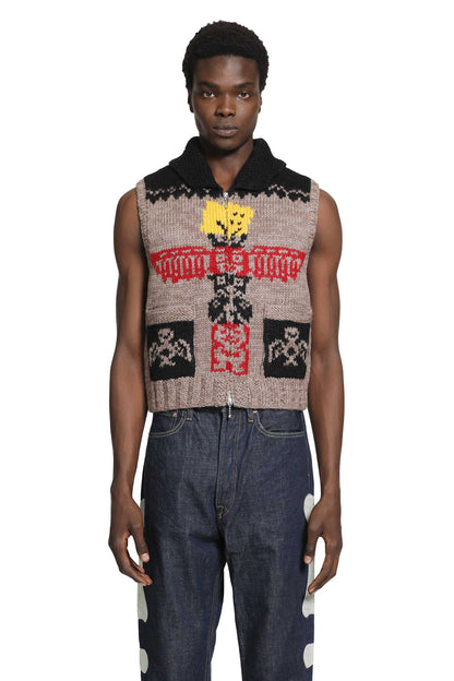 Hand Knit Peckish Totem Pole Vest