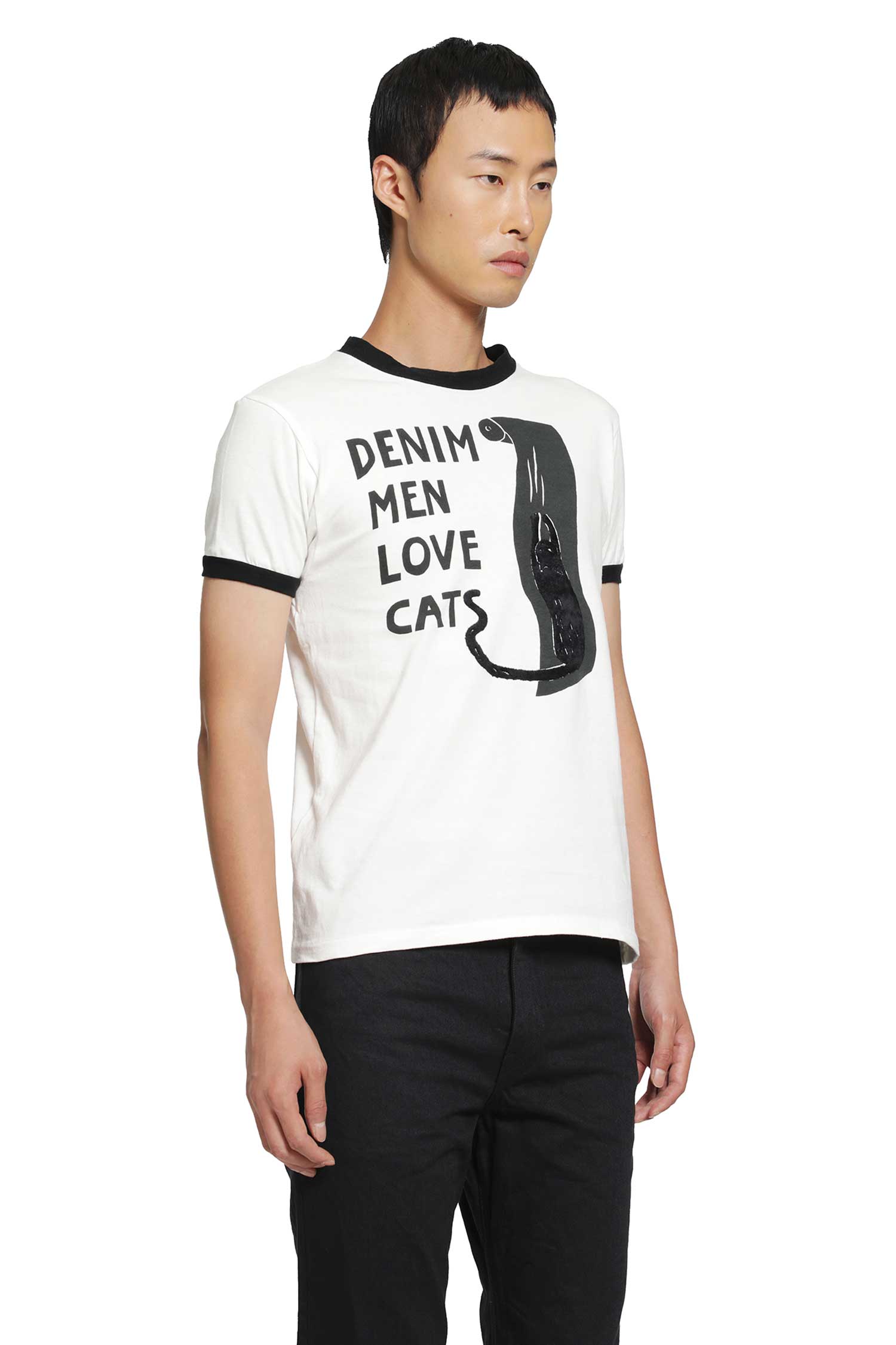 KAPITAL Denim Men Love Cats Ringer T man