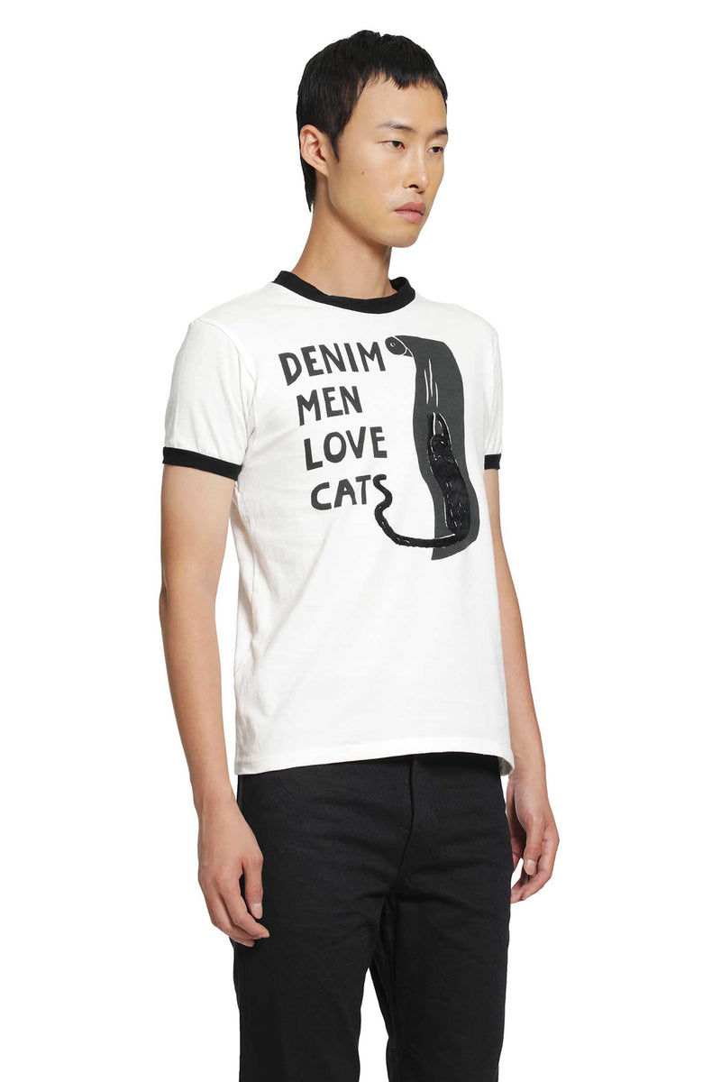 KAPITAL Denim Men Love Cats Ringer T man