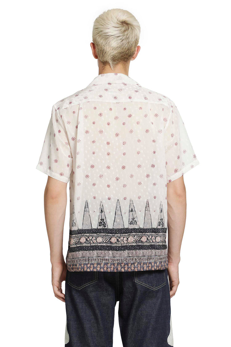 KAPITAL Sheer Sarasa Calico Short Sleeve Shirt man