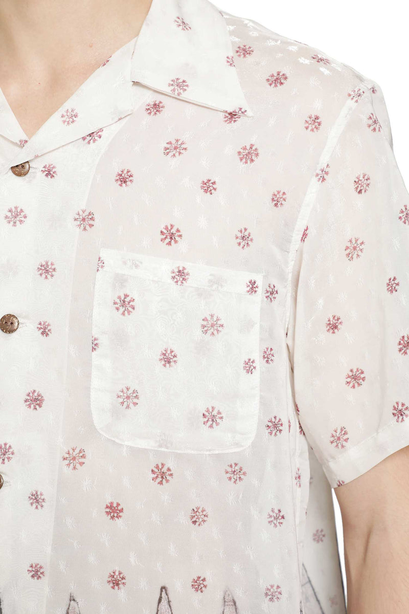 KAPITAL Sheer Sarasa Calico Short Sleeve Shirt man