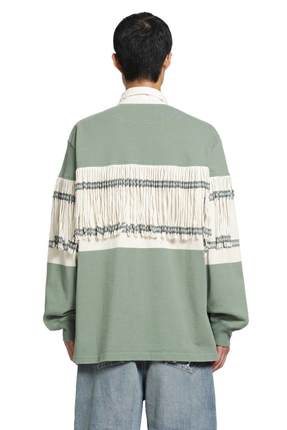 Panel Stripe Jersey Fringed Rugby Polo