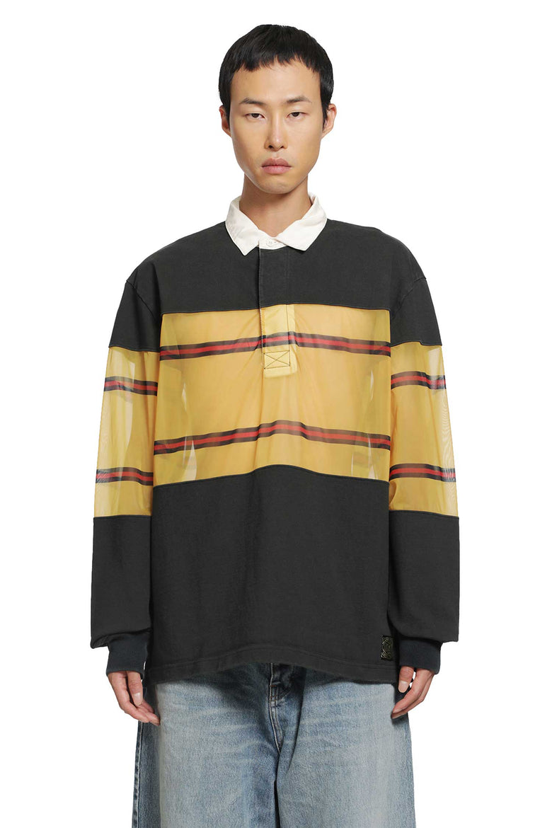 
              KAPITAL Dense Jersey x Sheer Jersey Rugby Polo man
            