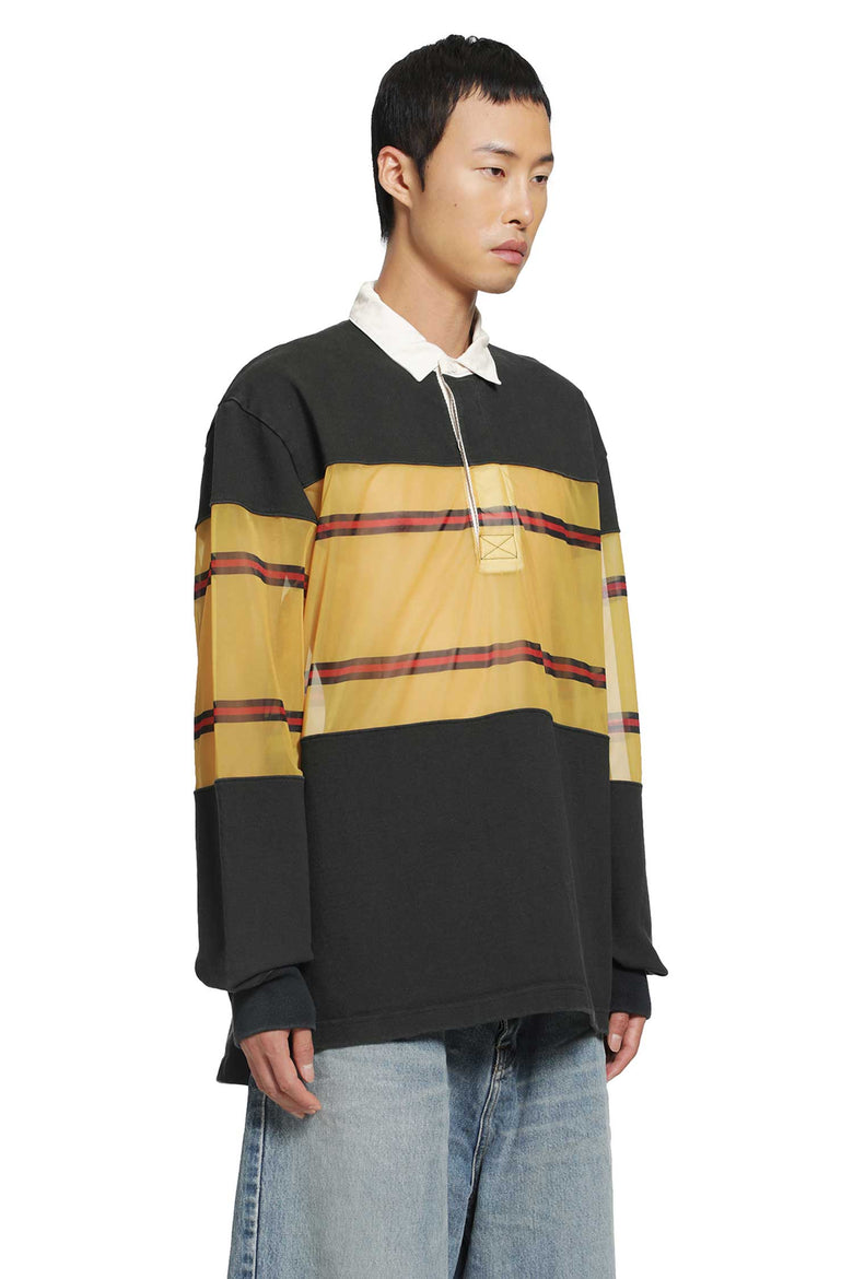
              KAPITAL Dense Jersey x Sheer Jersey Rugby Polo man
            