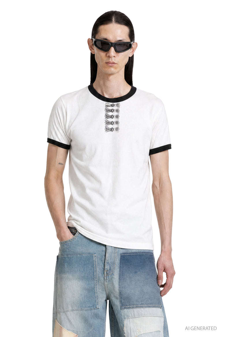 KAPITAL 20/-Jersey Ringer T (Butterfly Concho) man