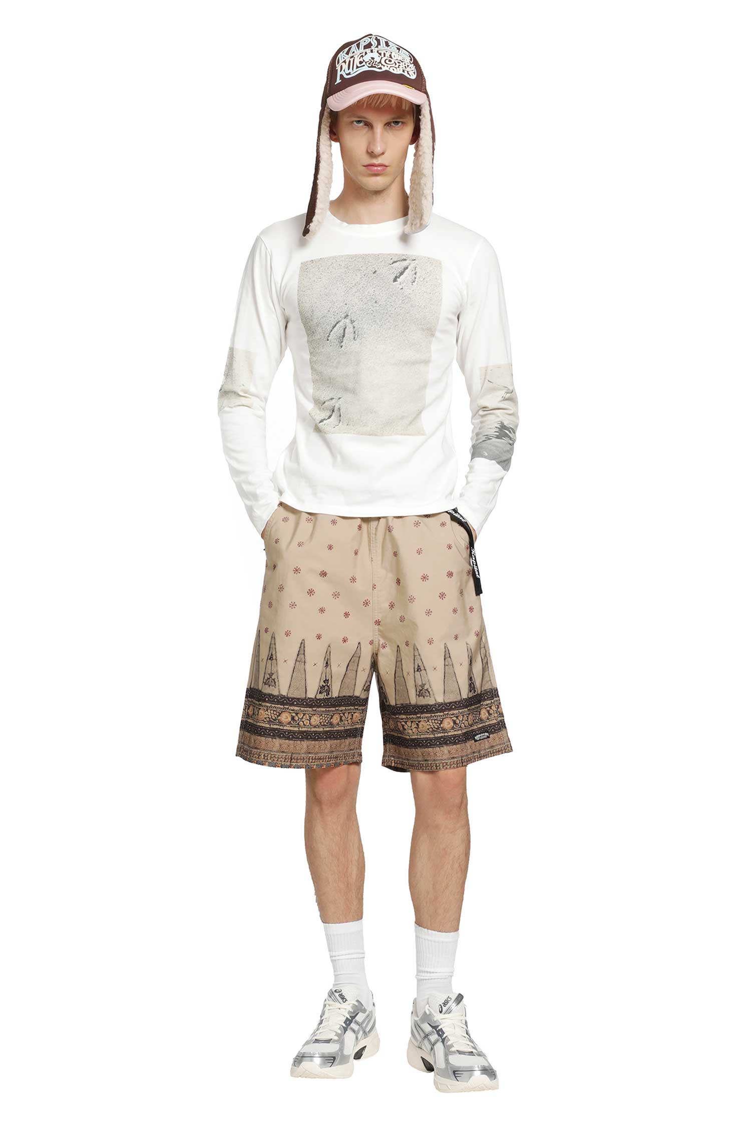 KAPITAL Cotton Sarasa Easy Shorts man