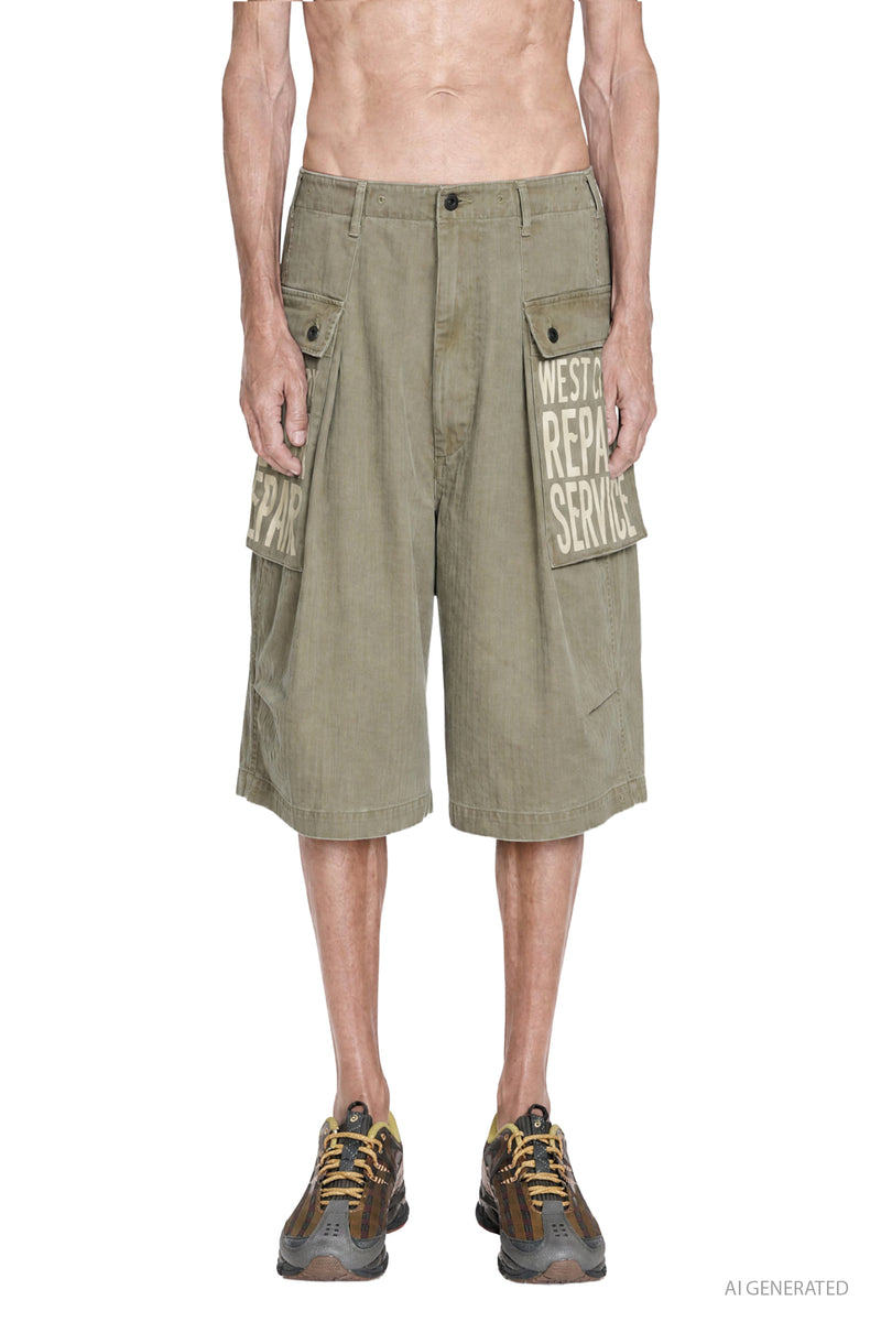 KAPITAL Herringbone JUMBO MONKEY Shorts man