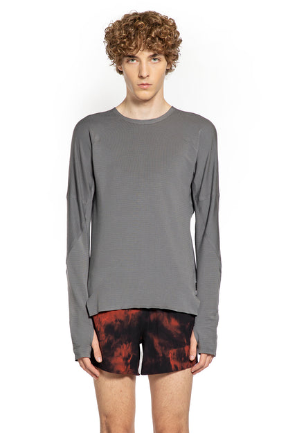 Y-3 MAN GREY T-SHIRTS & TANK TOPS