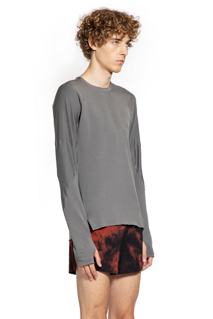 Y-3 MAN GREY T-SHIRTS & TANK TOPS