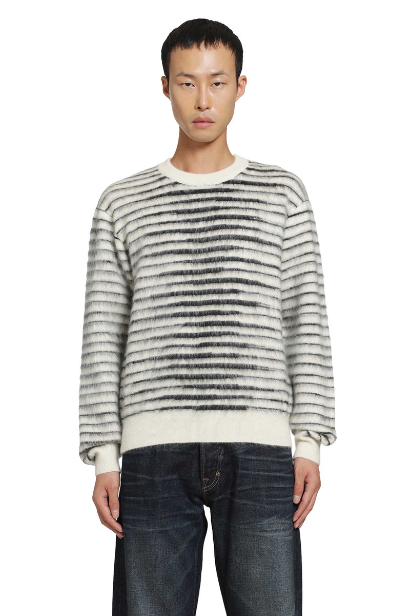 TOM FORD Brushed Striped Mohair Sweater man