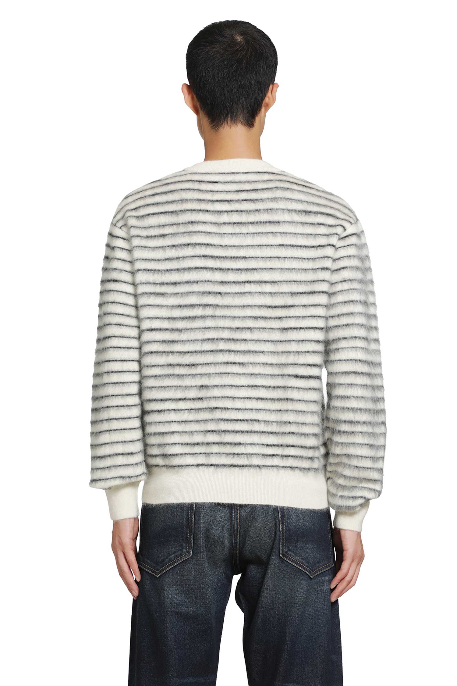 TOM FORD Brushed Striped Mohair Sweater man