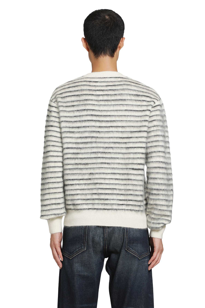TOM FORD Brushed Striped Mohair Sweater man