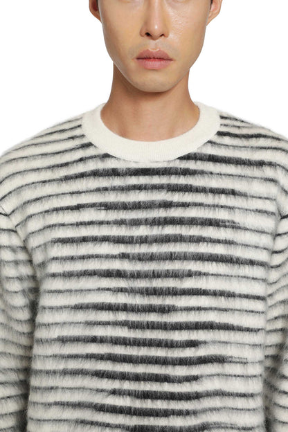 Brushed Striped Mohair Sweater