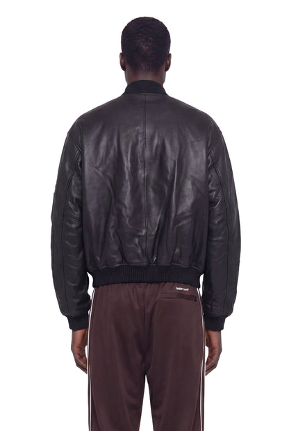 Adidas X Willy Chavarria Leather Bomber Jacket