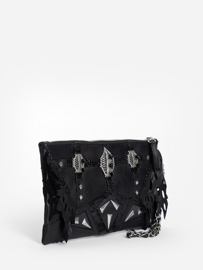 KD2024 UNISEX BLACK CLUTCHES & POUCHES