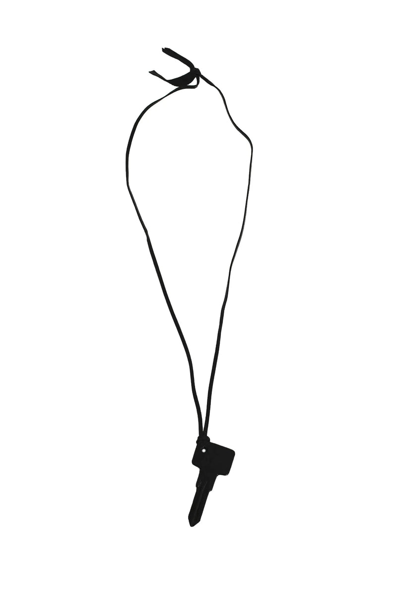 Leather Covered Key With Ribbon - Antonioli.eu