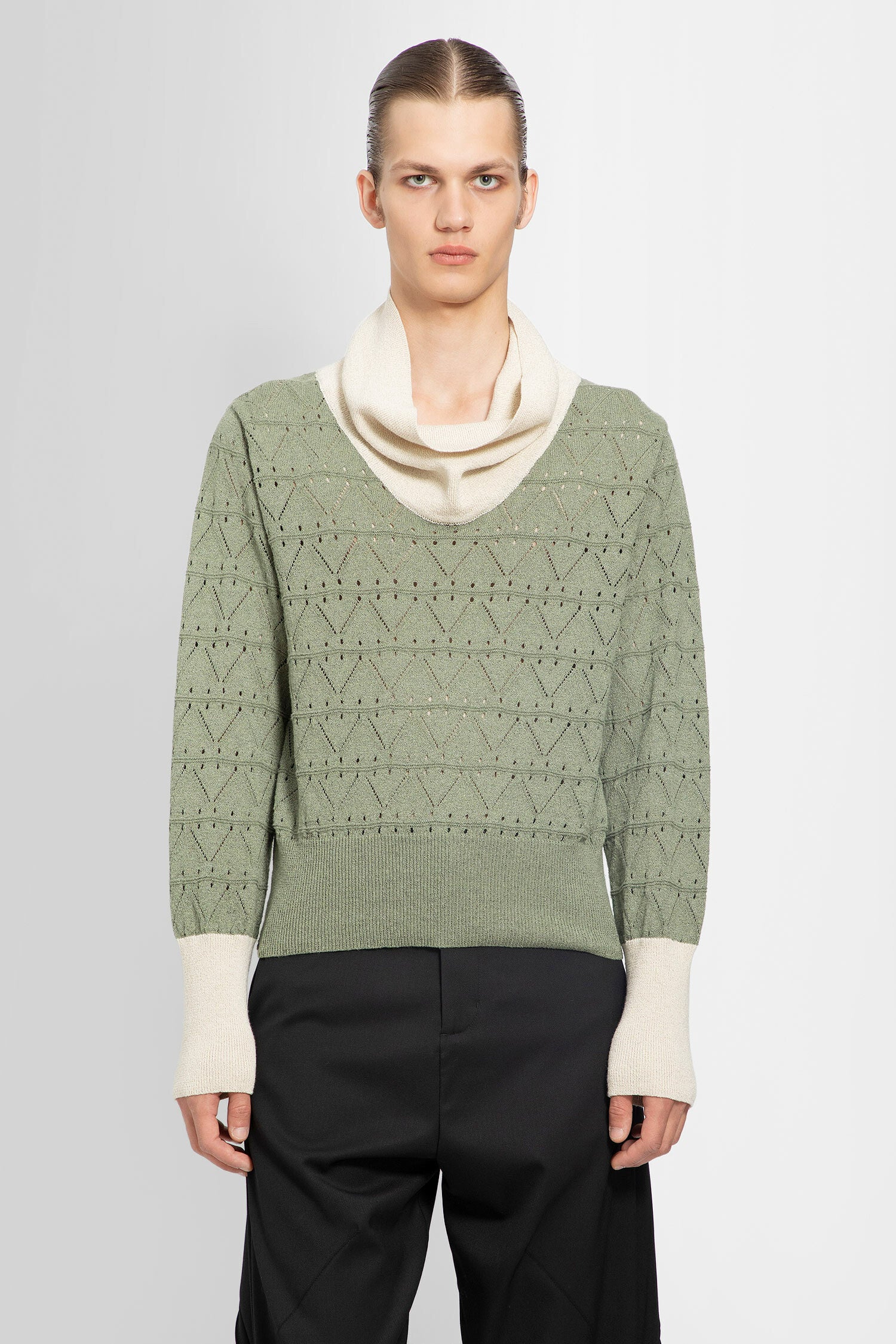 KIKO KOSTADINOV MAN GREEN KNITWEAR