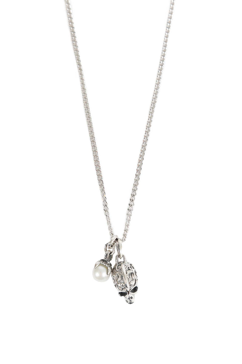 EMANUELE BICOCCHI Flourish Skull Necklace unisex