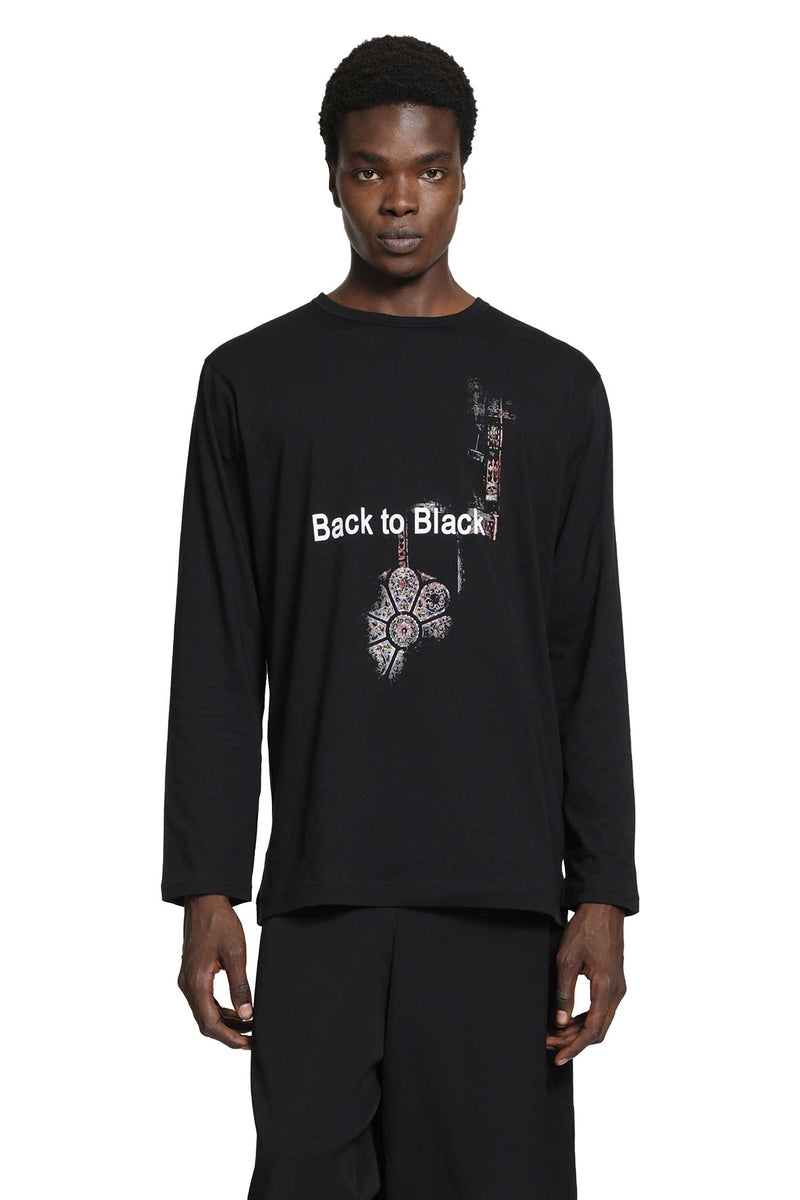 YOHJI YAMAMOTO Graphic Long Sleeve T-Shirt man
