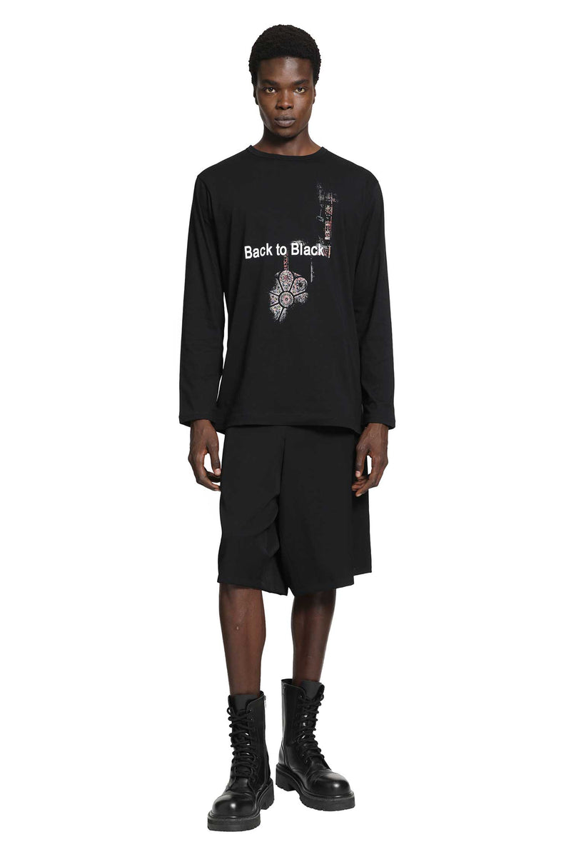 YOHJI YAMAMOTO Graphic Long Sleeve T-Shirt man
