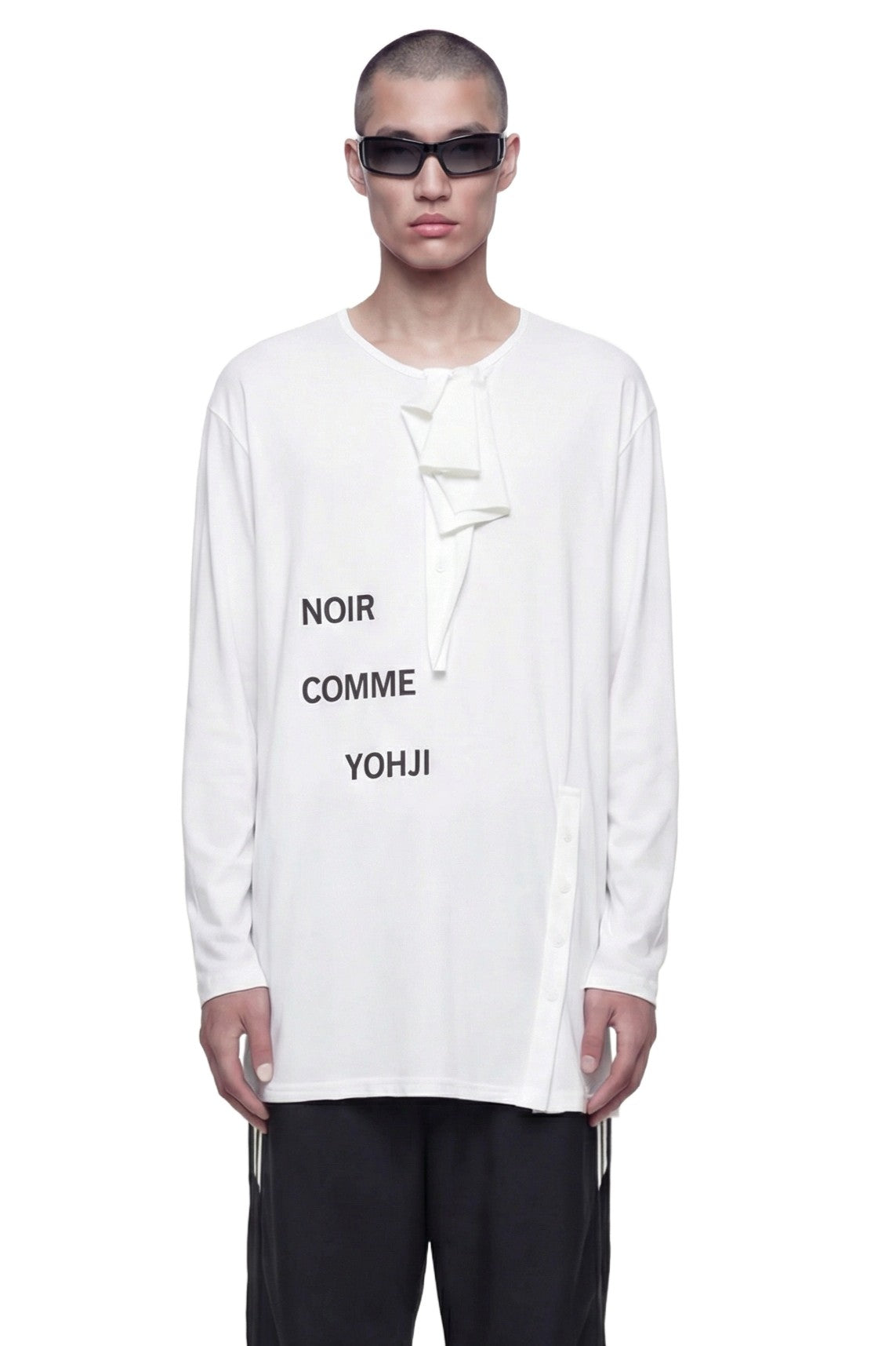 Button-Detail Long Sleeve T-Shirt