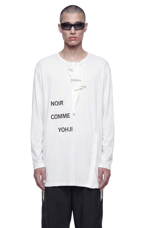 Button-Detail Long Sleeve T-Shirt