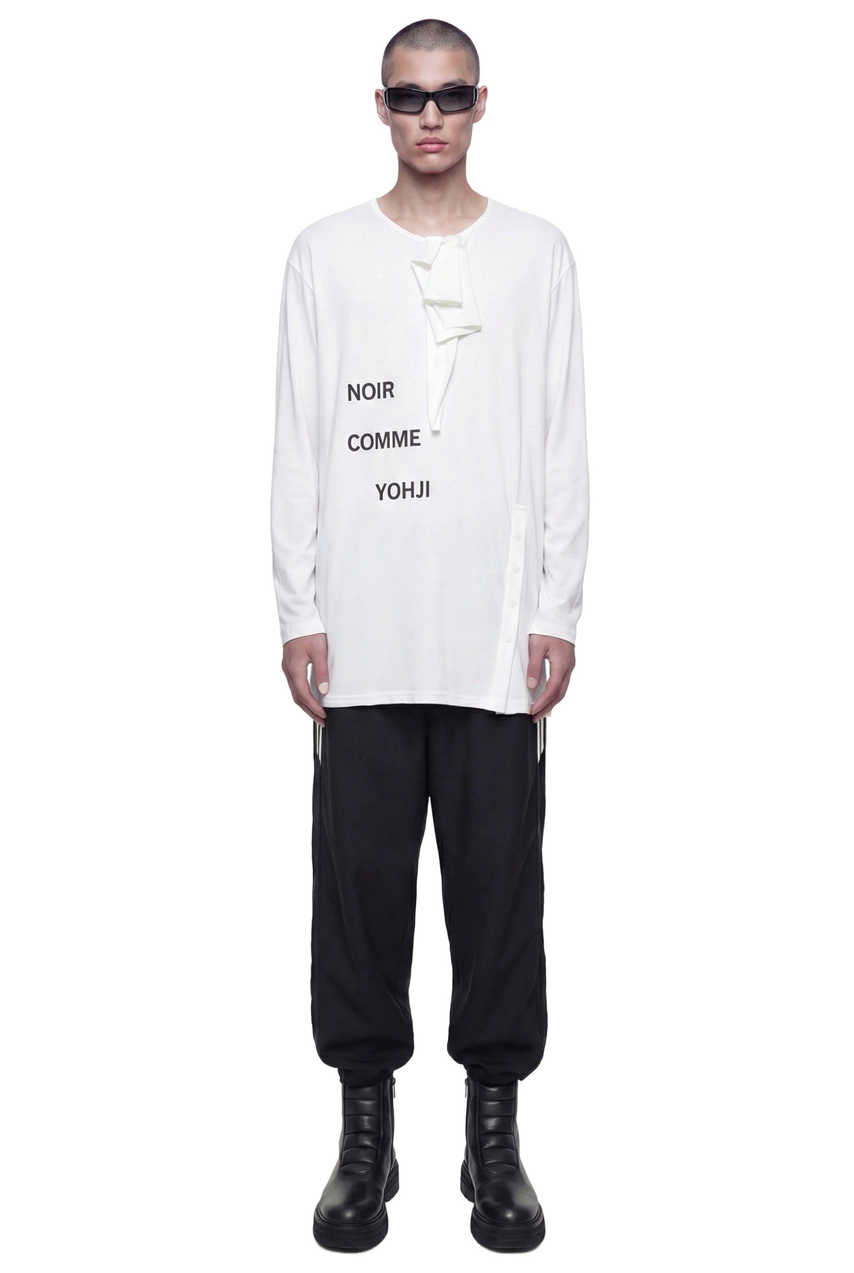 Button-Detail Long Sleeve T-Shirt