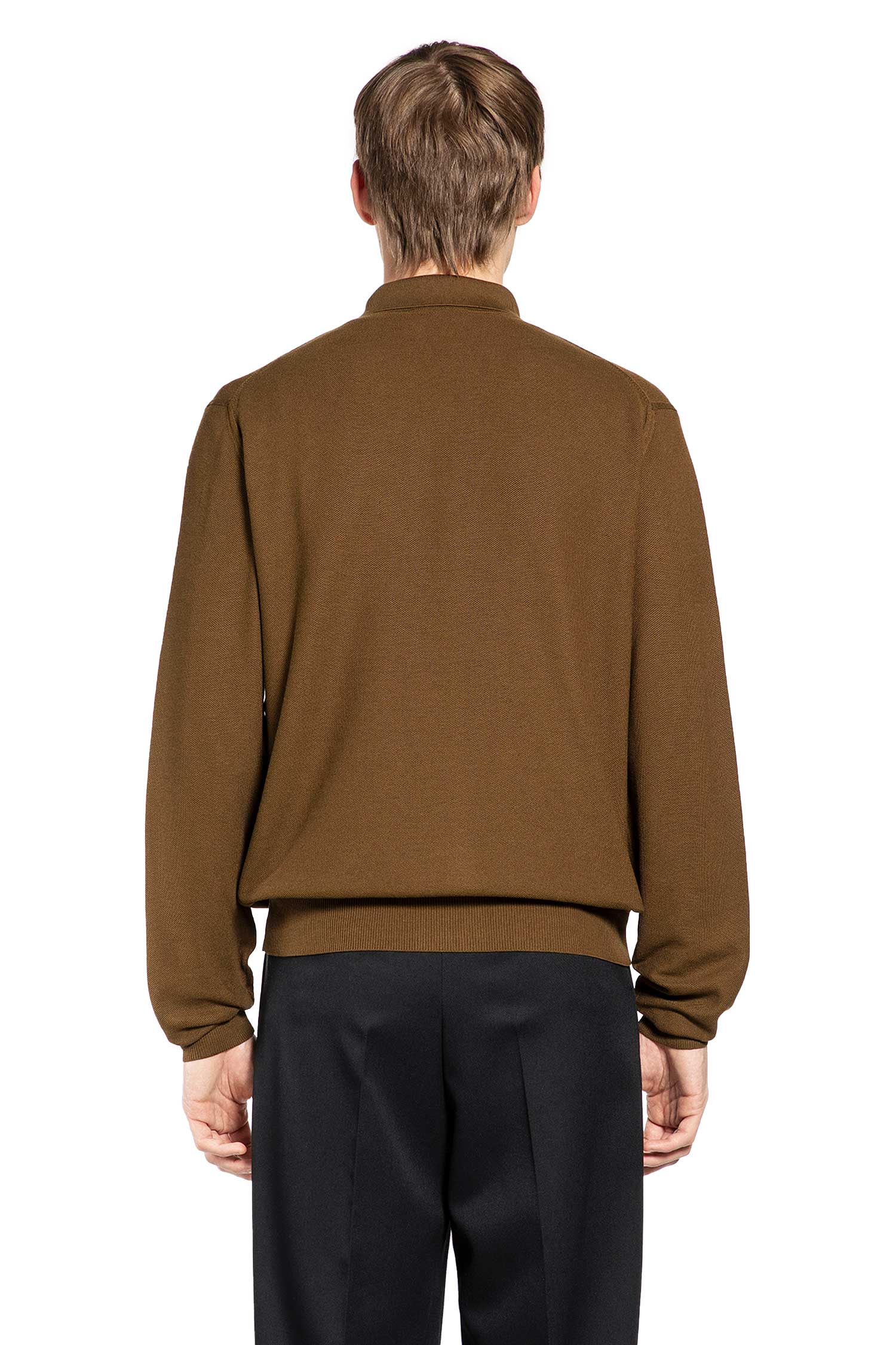 Cotton Silk Knit Polo Shirt