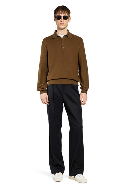 Cotton Silk Knit Polo Shirt