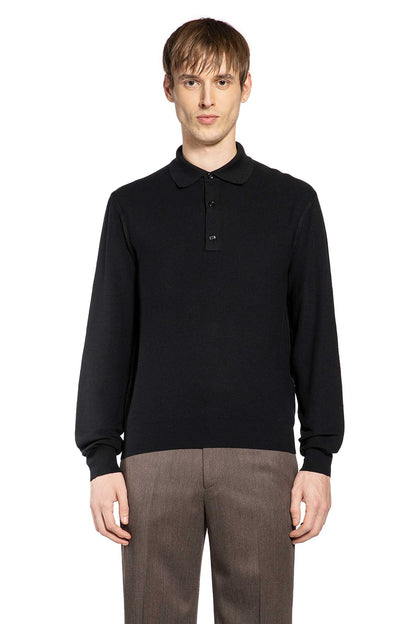 Cotton Silk Knit Polo Shirt