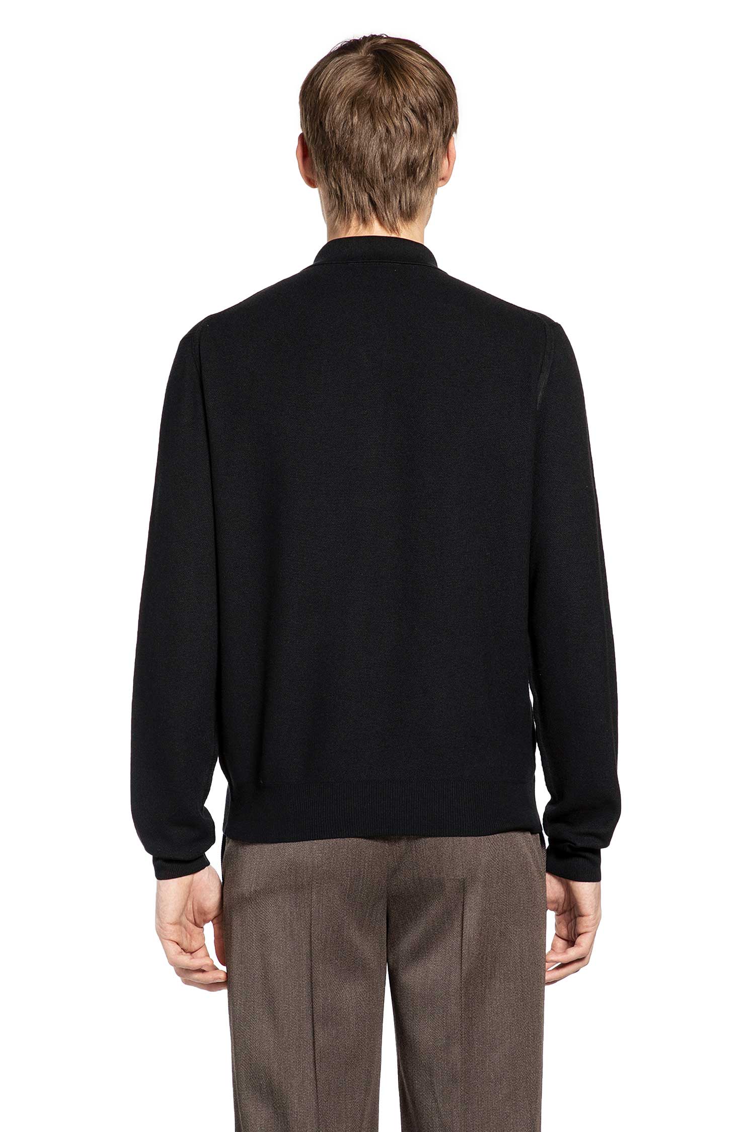 Cotton Silk Knit Polo Shirt