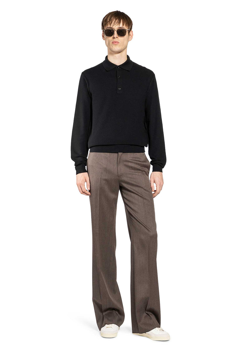 Cotton Silk Knit Polo Shirt