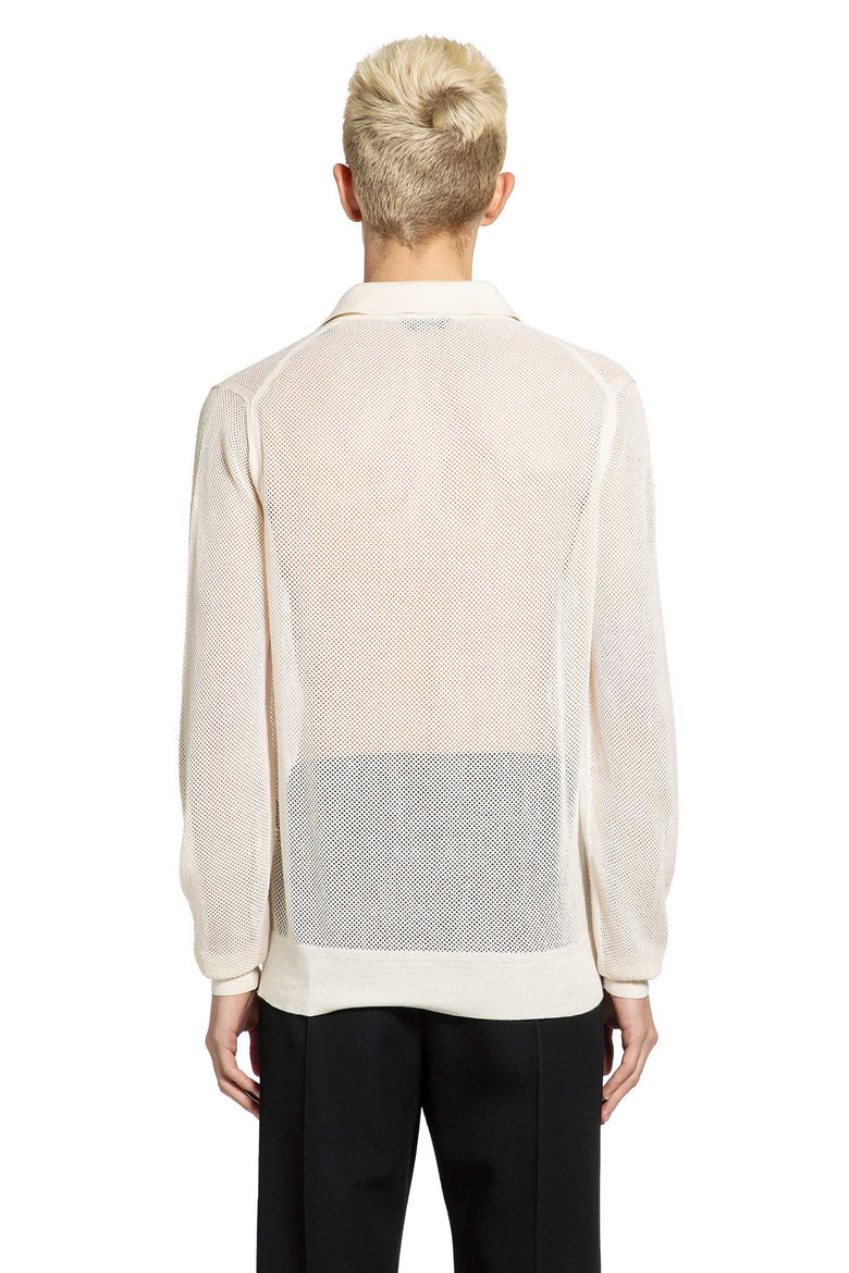 TOM FORD Semi-sheer Long Sleeve Polo Shirt man