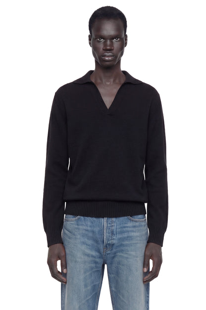 Seamless Cashmere Silk Knit Polo