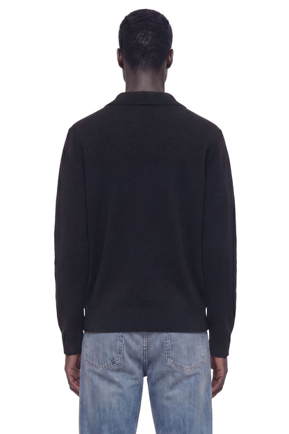 Seamless Cashmere Silk Knit Polo