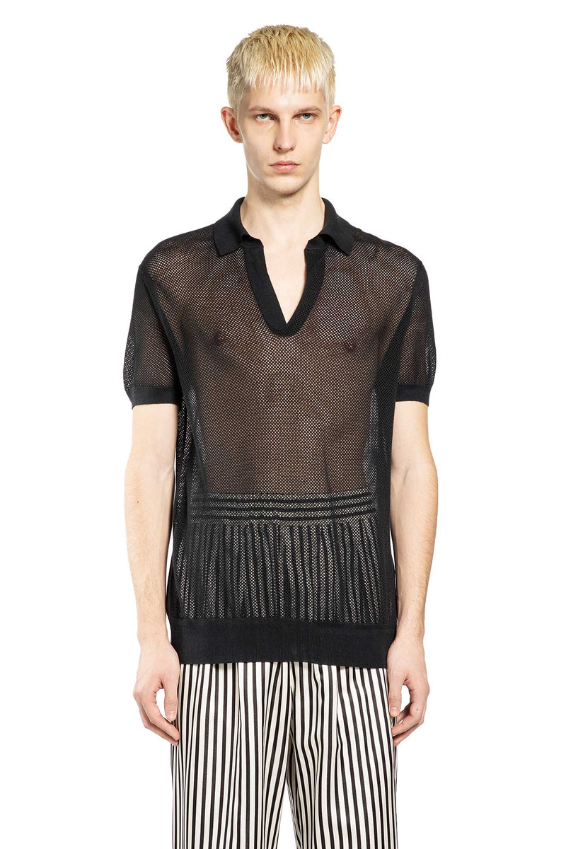 Cotton Silk Mesh Polo