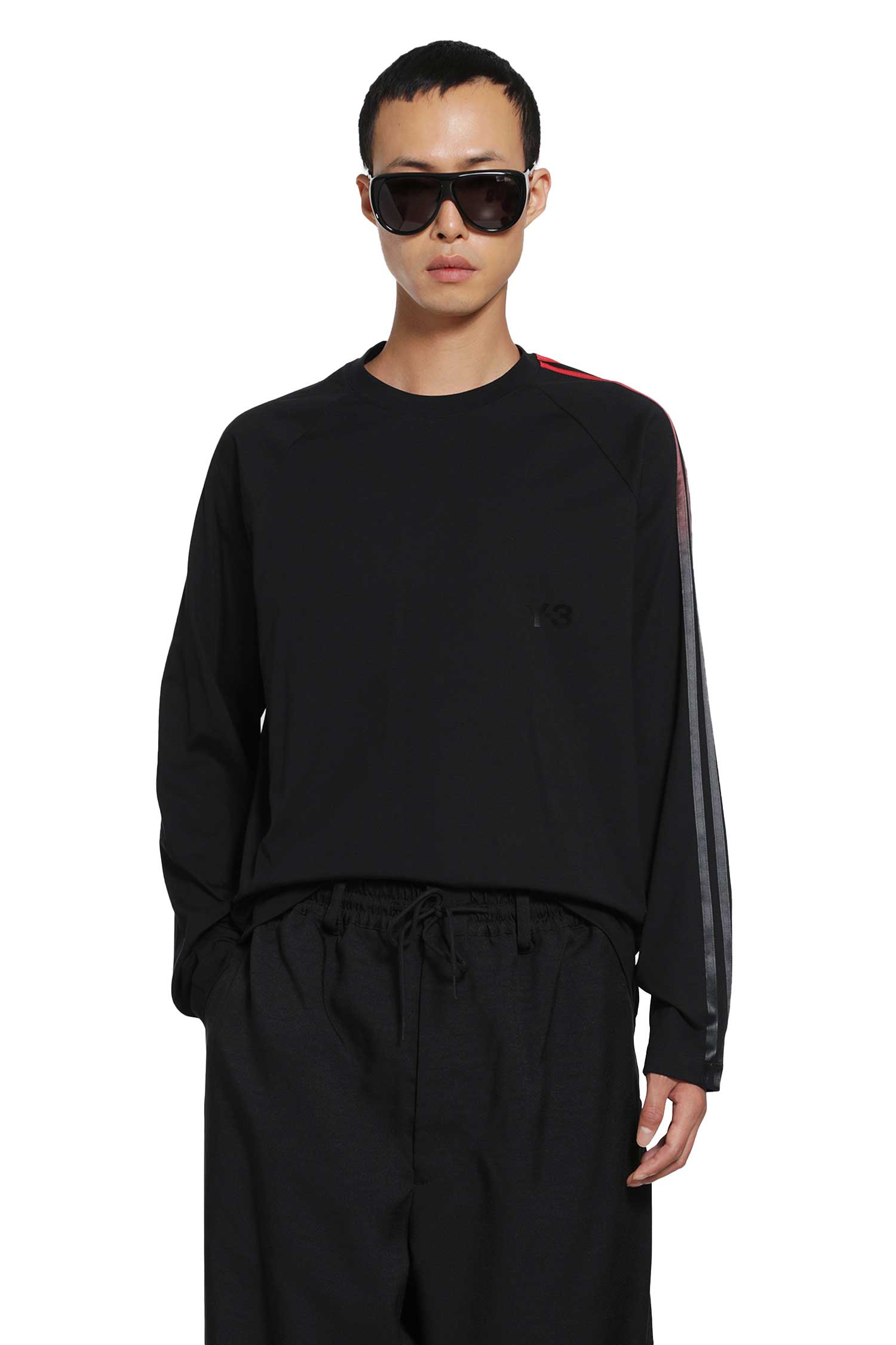 Oversized Gradient Stripes Long Sleeve T-Shirt