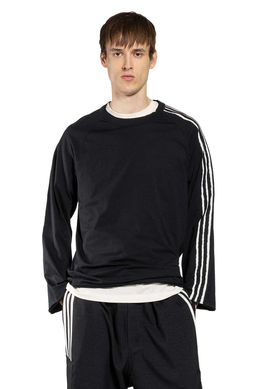 Raw Edge 3-Stripes Long Sleeve Tee