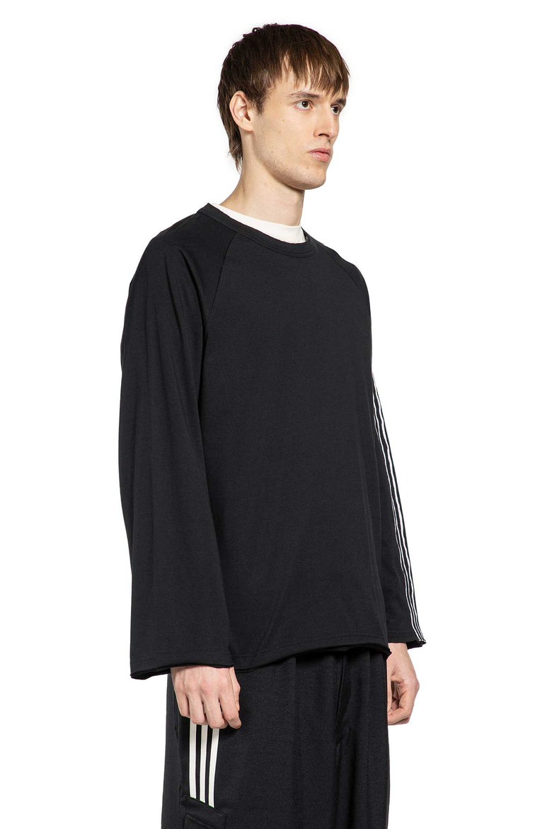 Raw Edge 3-Stripes Long Sleeve Tee