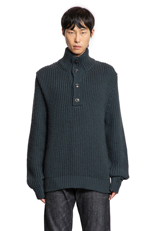 Cashmere Wool Half-Button Sweater