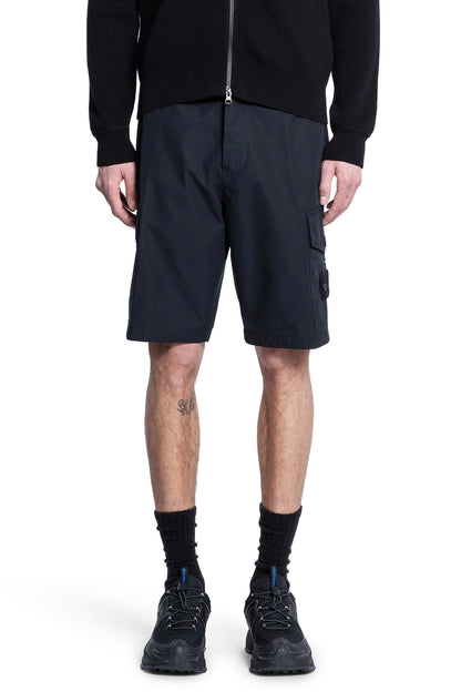 STONE ISLAND MAN BLACK SHORTS & SKIRTS