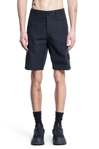 STONE ISLAND MAN BLACK SHORTS & SKIRTS