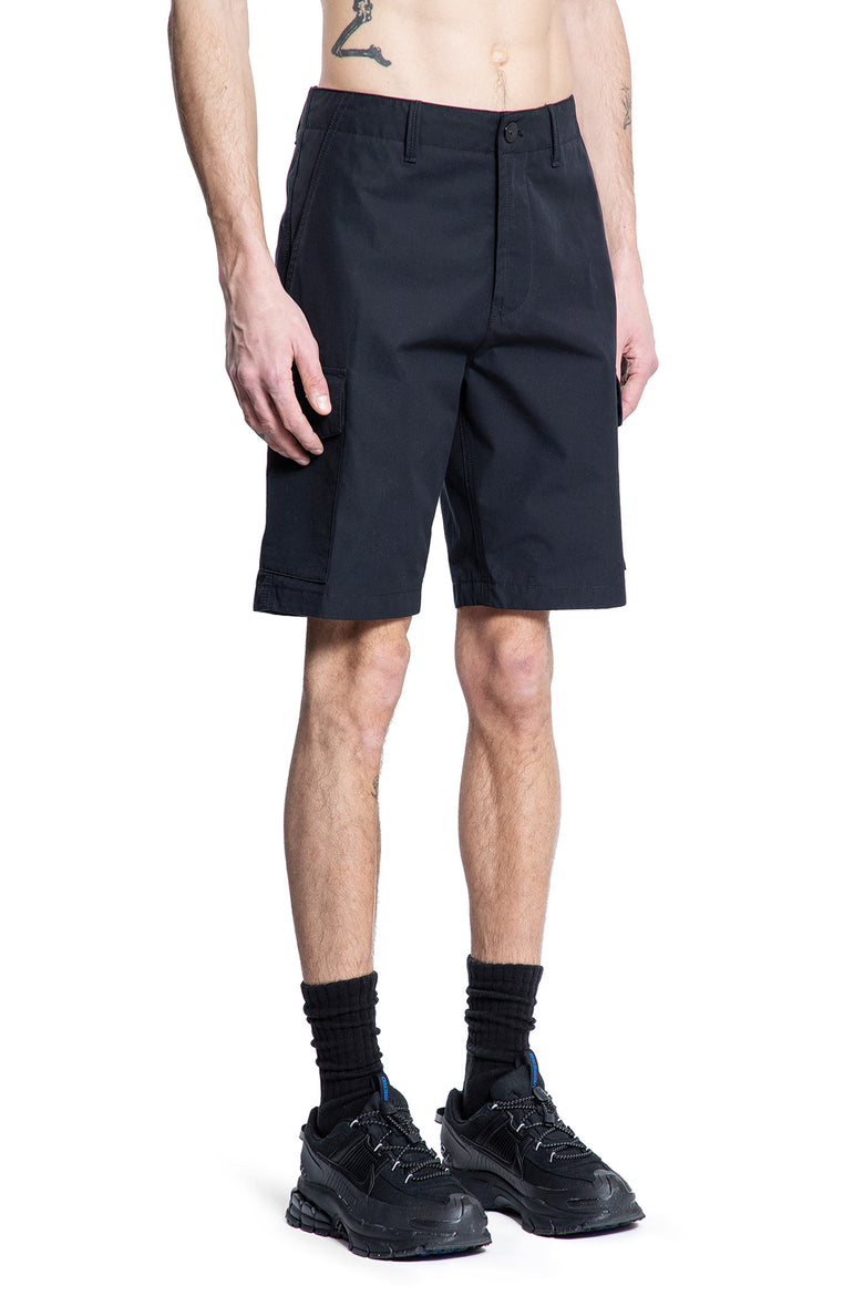 STONE ISLAND MAN BLACK SHORTS & SKIRTS