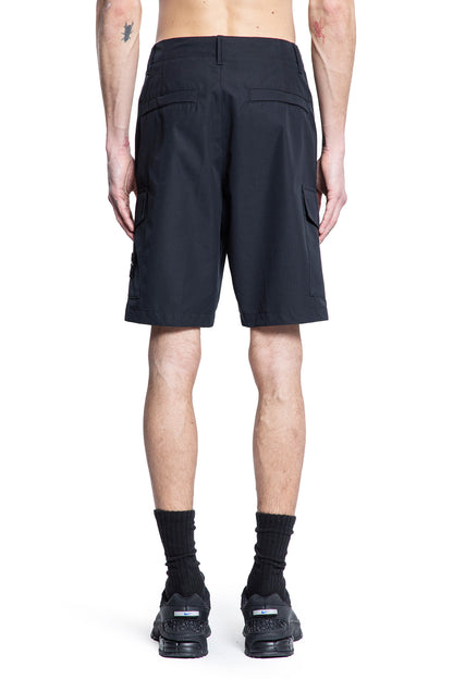 STONE ISLAND MAN BLACK SHORTS & SKIRTS