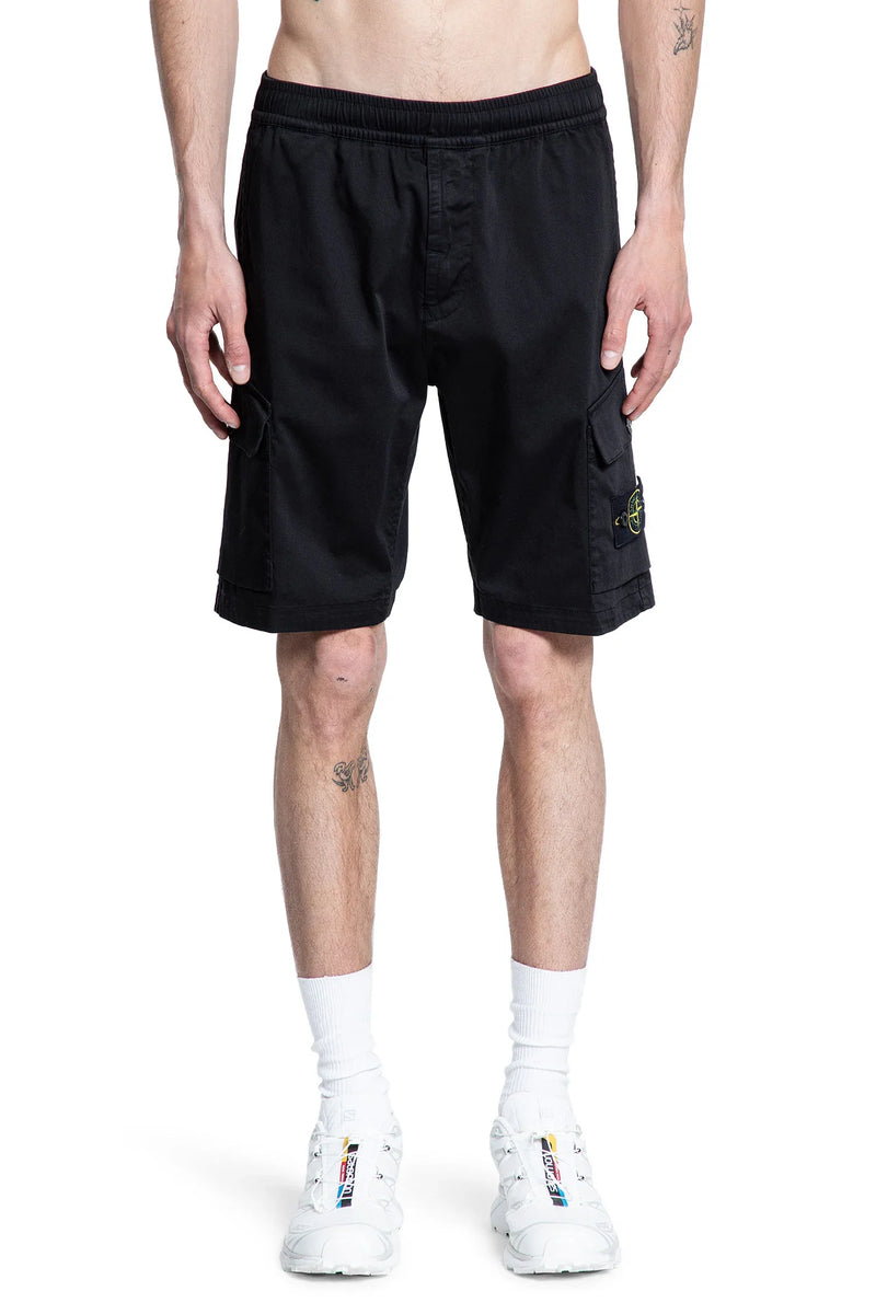 STONE ISLAND MAN BLACK SHORTS & SKIRTS - Antonioli.eu
