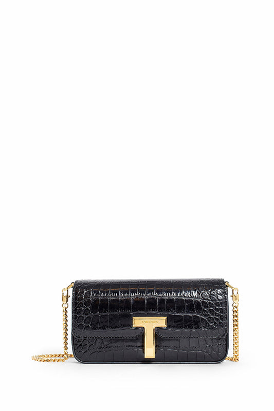 TOM FORD WOMAN BLACK SHOULDER BAGS