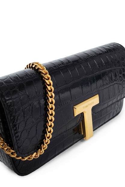 TOM FORD WOMAN BLACK SHOULDER BAGS