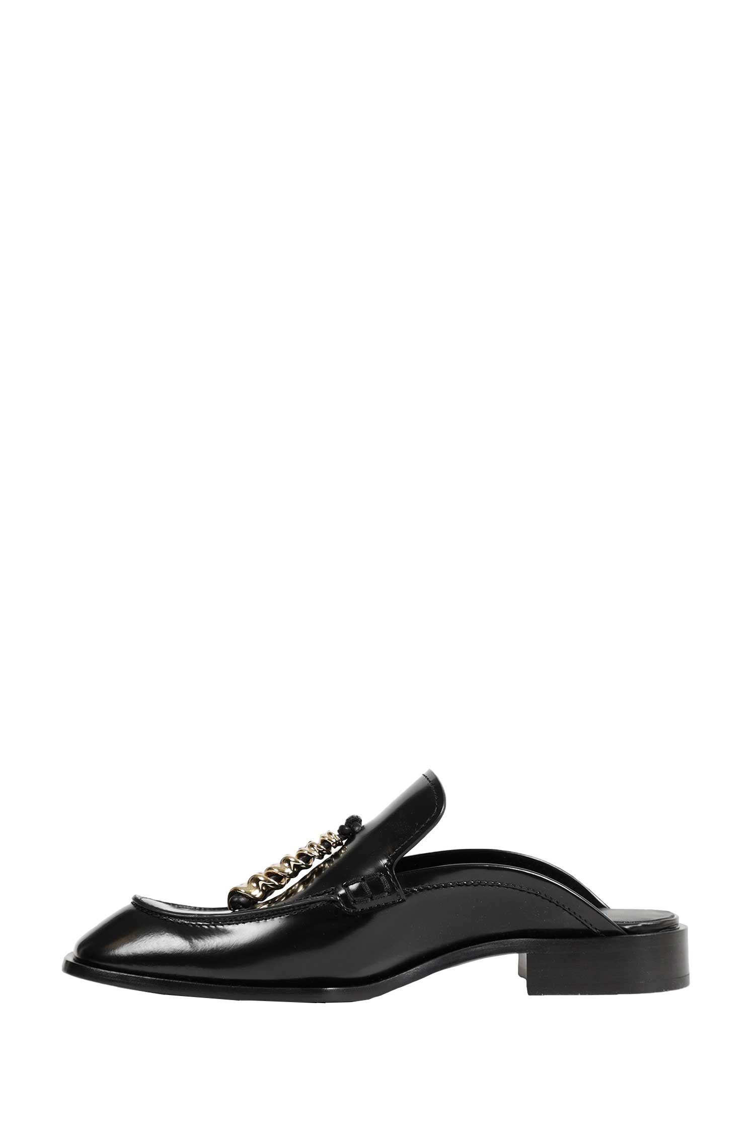 LOEWE Brushed Leather Edge Loafer Mules woman