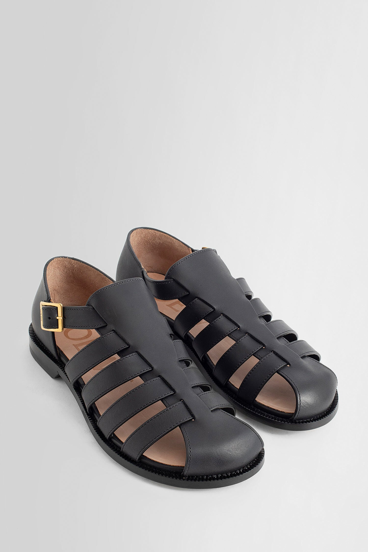 LOEWE WOMAN BLACK LOAFERS & FLATS